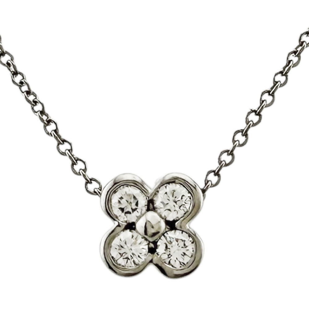 Tiffany & Co. Bezel-set Necklace, Pt950 Platinum Diamond, Women's, Pre-owned.